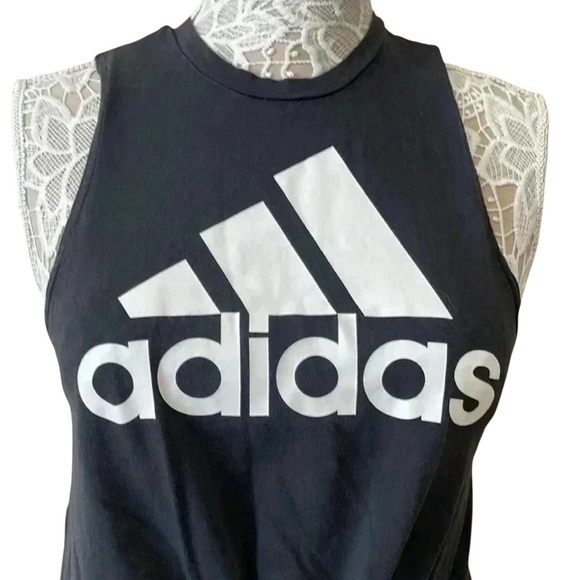 2/20 Adidas Sleeveless Tie Knot Tank Top - Picture 3 of 10